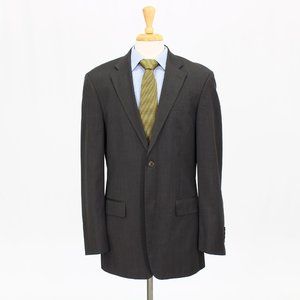 Kenneth Cole 42L Brown Striped 2-Button Sport Coat Blazer Jacket P501